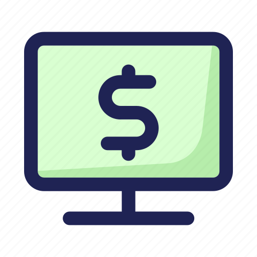 Banking, business, dollar, finance, internet, money, monitor icon - Download on Iconfinder