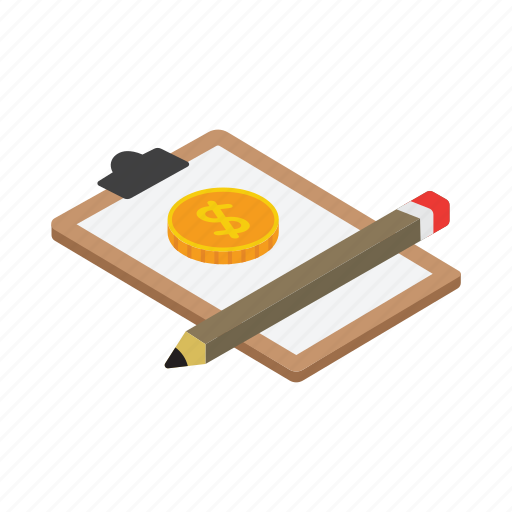 Dollar, clipboard, pencil, report, business icon - Download on Iconfinder