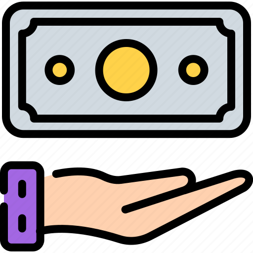 Concept, dollar, finance, financial services, hand, payment, support icon - Download on Iconfinder