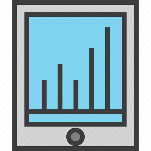 Graph, statistics, analytics, data visualization, infographic, ipad, presentation icon - Download on Iconfinder