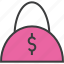 bag, balance, shopping, trade, buy, dollar, handbag 