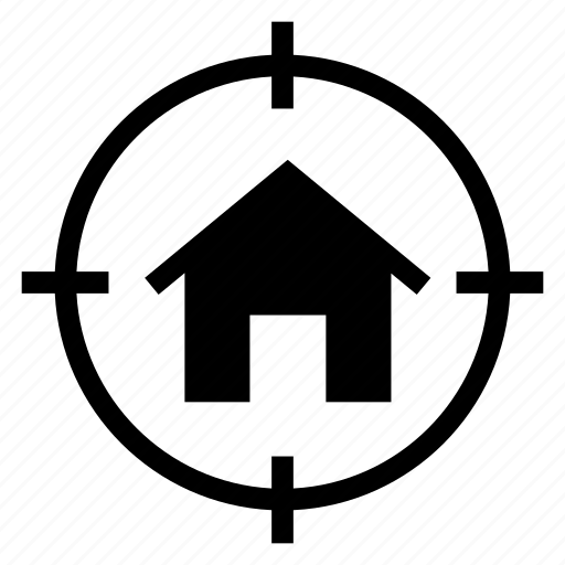 Building, estate, focus, home, house, real, target icon - Download on Iconfinder