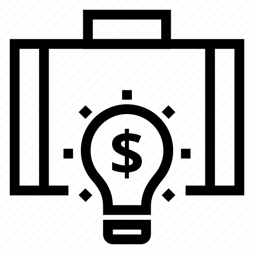 Bag, bulb, business, idea, light, portfolio, profile icon - Download on Iconfinder