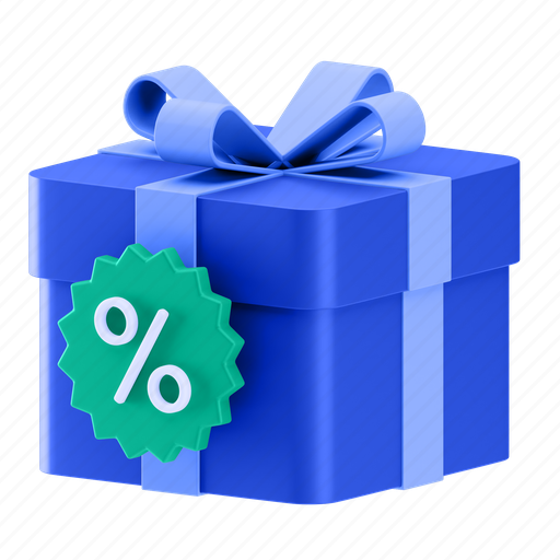 Gift, gift box, birthday, present, package 3D illustration - Download on Iconfinder
