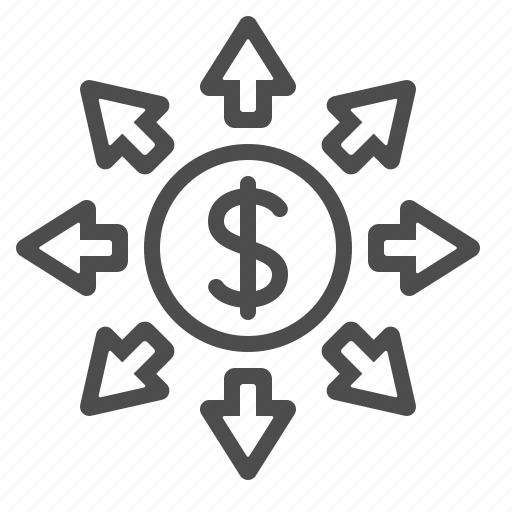 Arrows, coin, dollar, economy, finance, investment, money icon - Download on Iconfinder