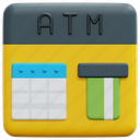 atm, banking, machine, cash, credit, card, point, 3d