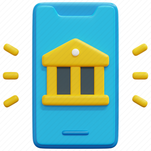 Online, banking, mobile, phone, smartphone, finance, 3d icon - Download on Iconfinder