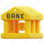 banking, bank, building, coin, money, finance, currency, 3d 