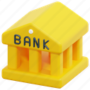 bank, banking, building, finance, business, financial, architecture, 3d 