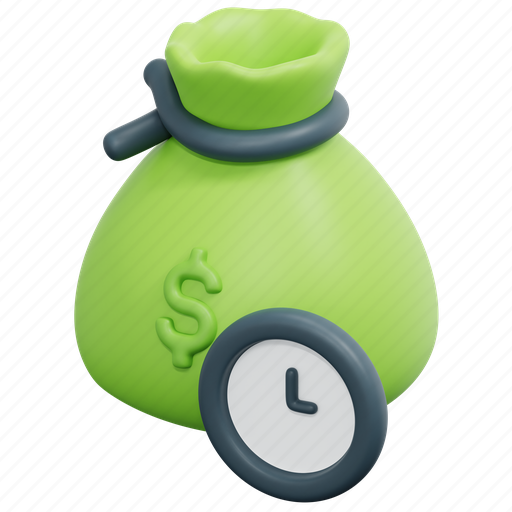 Loan, banking, mortgage, time, credit, money, finance 3D illustration - Download on Iconfinder