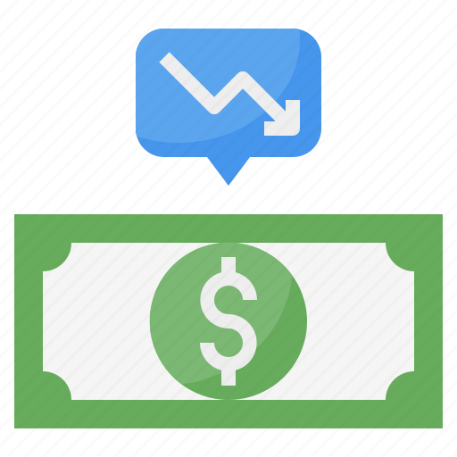 Arrow, business, chart, down, line, loss, money icon - Download on Iconfinder