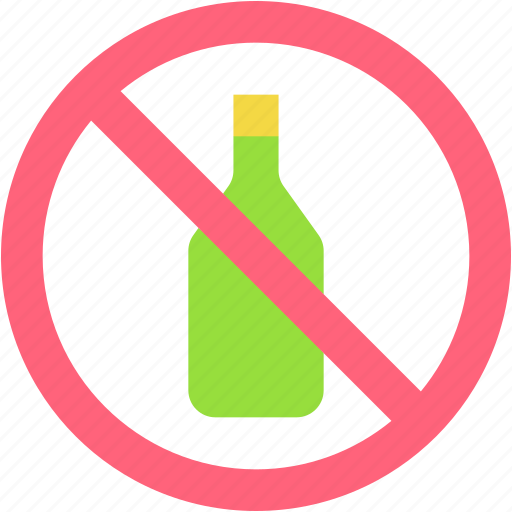 Non, alcoholic, alcohol, free, label, signaling, prohibition icon - Download on Iconfinder