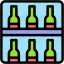 shelf, bottles, bar, drink 