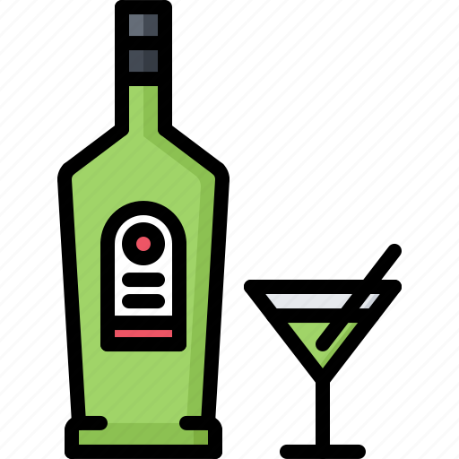 Bar, bottle, club, drink, glass, pub, vermouth icon - Download on Iconfinder