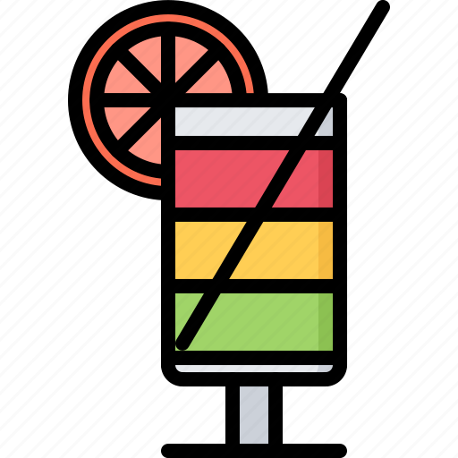 Bar, club, cocktail, glass, layer, orange, pub icon - Download on Iconfinder