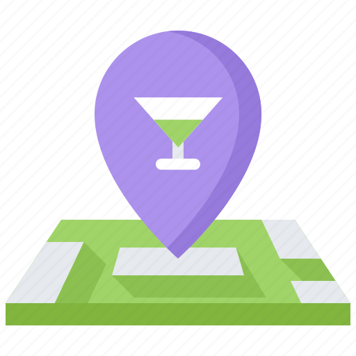 Bar, club, location, map, pin, pub, wineglass icon - Download on Iconfinder