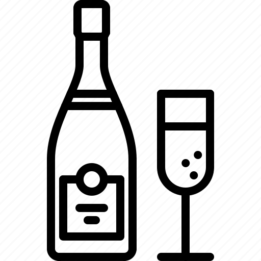Bar, bottle, champagne, club, drink, glass, pub icon - Download on Iconfinder