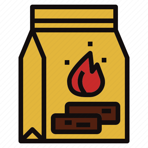 Bag, bonfire, charcoal, gill, pack icon - Download on Iconfinder