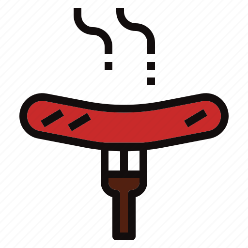 Fork, grill, hot, sausage icon - Download on Iconfinder