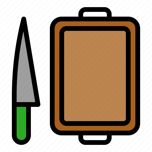 Chopping board, cultery, cutting, knife icon - Download on Iconfinder