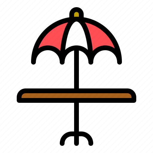 Bbq, beach, furniture, picnic, umbrella table icon - Download on Iconfinder