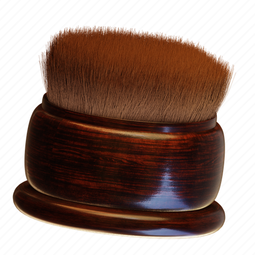 Hair, stylist, barber shop, shaving brush 3D illustration - Download on Iconfinder