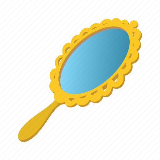 Accessory, beauty, cartoon, glass, handle, makeup, mirror icon - Download on Iconfinder