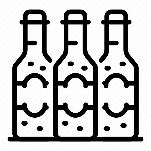 Beer, bottles, thin, three, vector, yul904 icon - Download on Iconfinder