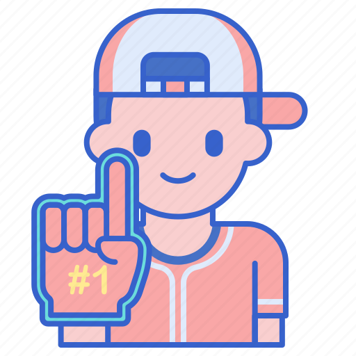 Baseball, fan, male, man icon - Download on Iconfinder