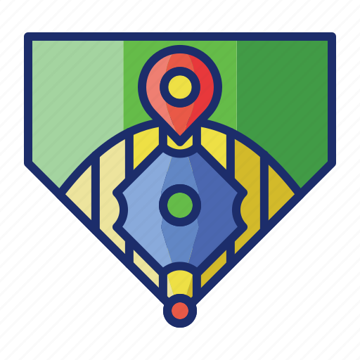 Baseball, field, infield, location icon - Download on Iconfinder