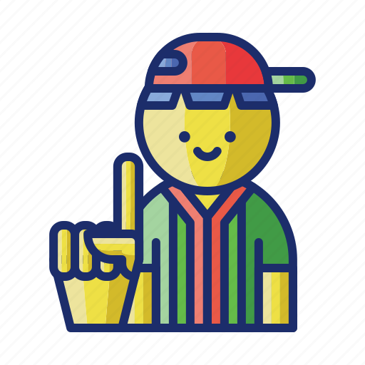 Baseball, fan, male icon - Download on Iconfinder
