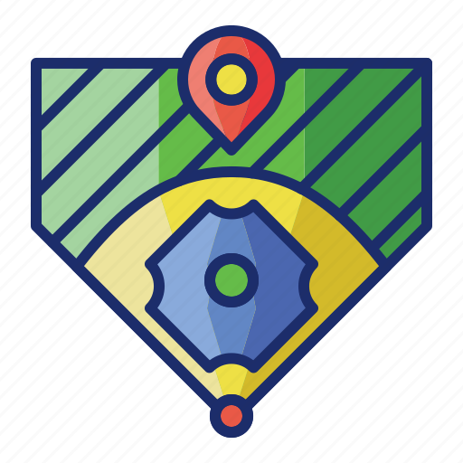 Baseball, field, location, outfield icon - Download on Iconfinder