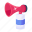 sports horn, air horn, compressed horn, horn bottle, horn 