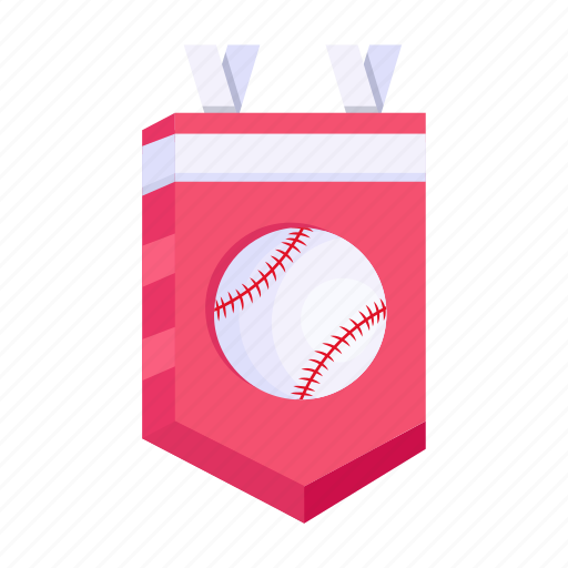 Baseball banner, baseball flag, baseball emblem, ensign, sports flag icon - Download on Iconfinder