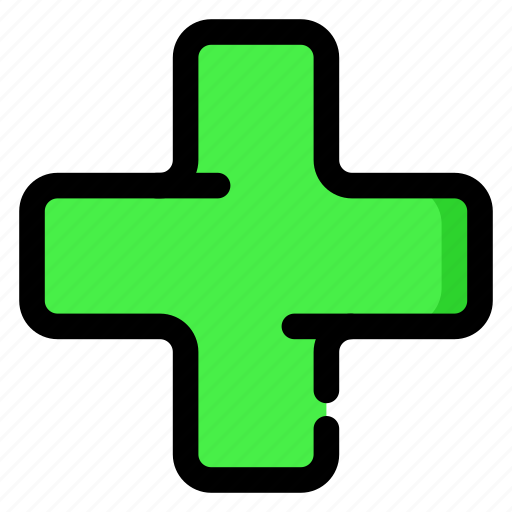 More, new, plus, green plus, green cross, submit button icon - Download on Iconfinder