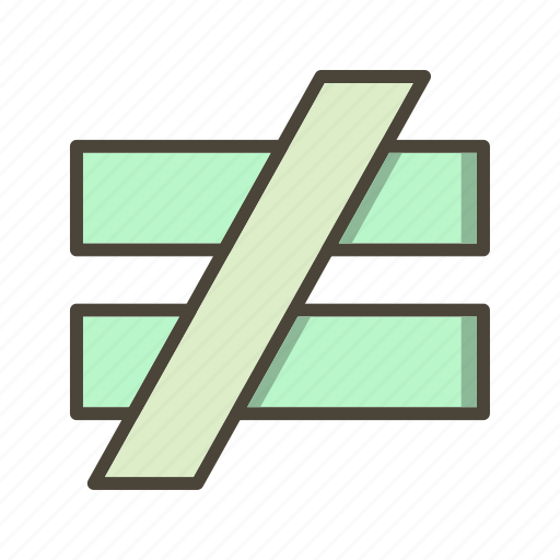 Not a answer, is not equals to, basic elements icon - Download on Iconfinder