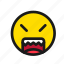 angry, face, anger, emoji, expression, feeling, emotion 