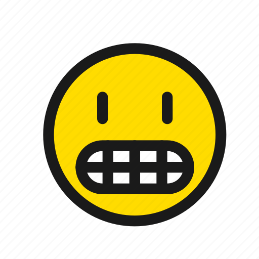 Grimacing, face, emoji, smiley, emotion, reaction, sticker icon - Download on Iconfinder