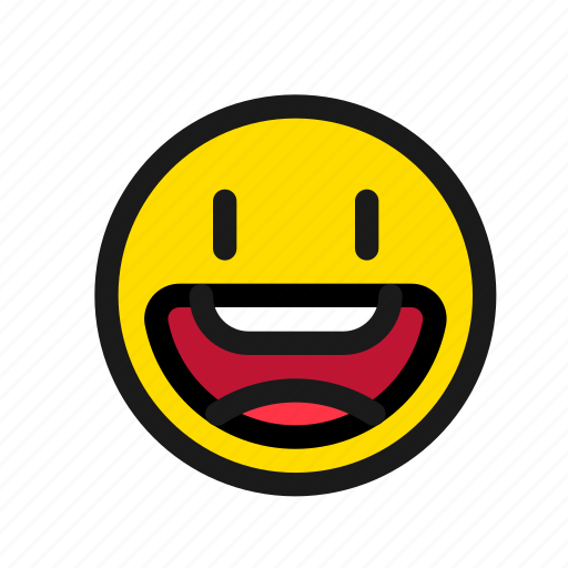 Grinning, face, emoji, smiley, emotion, reaction, sticker icon - Download on Iconfinder