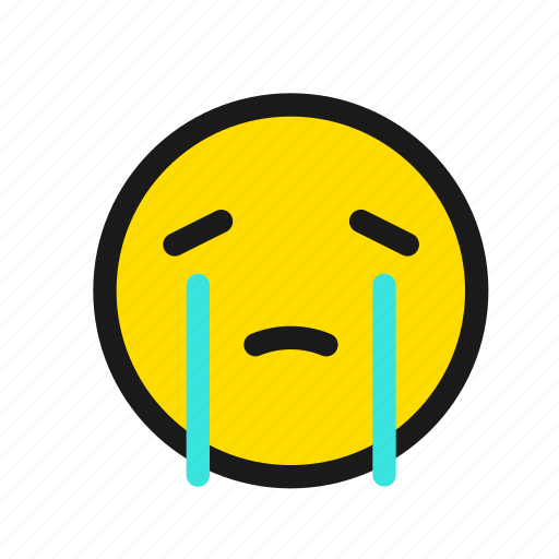 Loud, crying, face, cry, tear, emoji, smiley icon - Download on Iconfinder