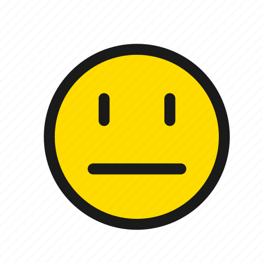 Neutral, face, emoji, smiley, emotion, reaction, sticker icon - Download on Iconfinder