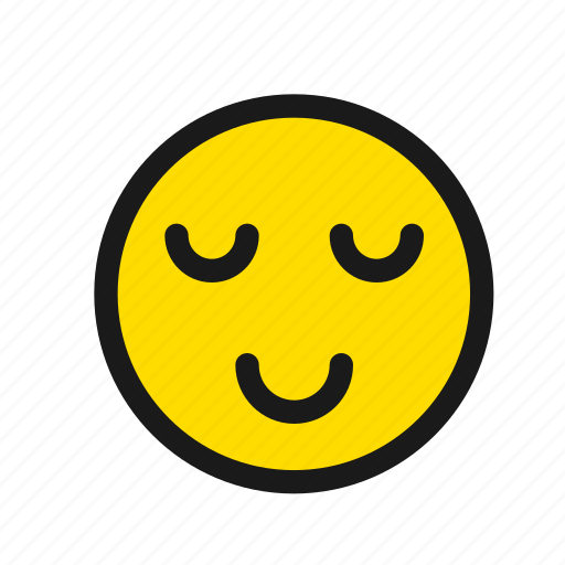 Relieve, relax, emoji, smiley, expression, emotion, wellness icon - Download on Iconfinder