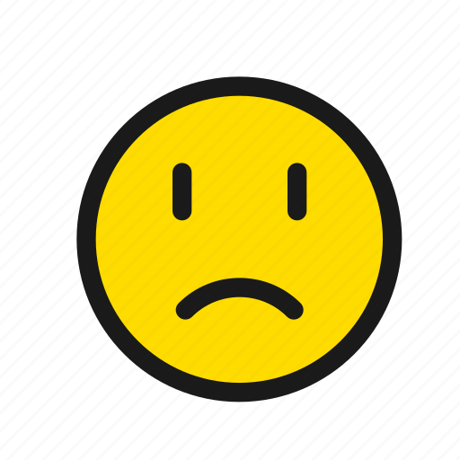Slight, frown, face, emoji, smiley, sad, emotion icon - Download on Iconfinder