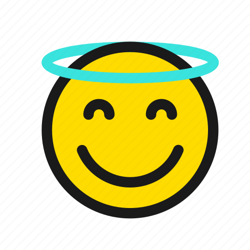 Smile, face, halo, angel, emoji, smiley, emotion icon - Download on Iconfinder