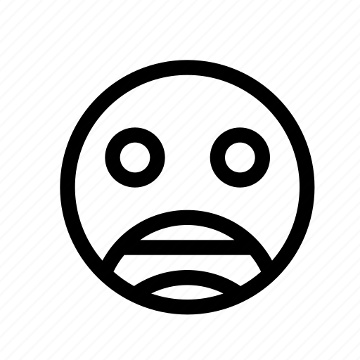 Afraid, emoji, expression, fear, feeling, scream, smiley icon - Download on Iconfinder