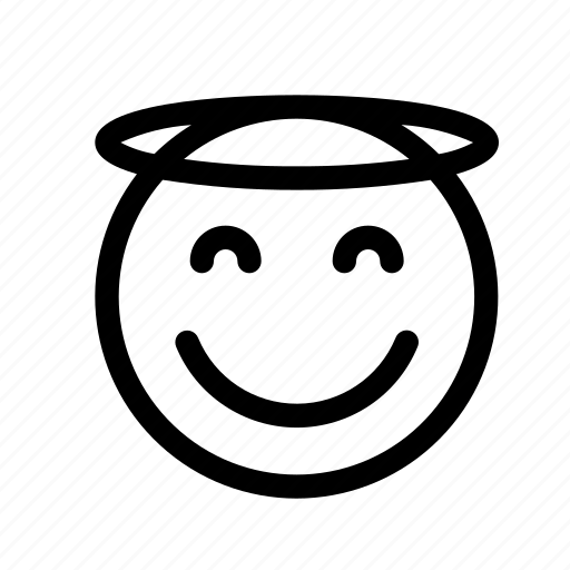 Angel, emoji, emotion, face, halo, smile, smiley icon - Download on Iconfinder