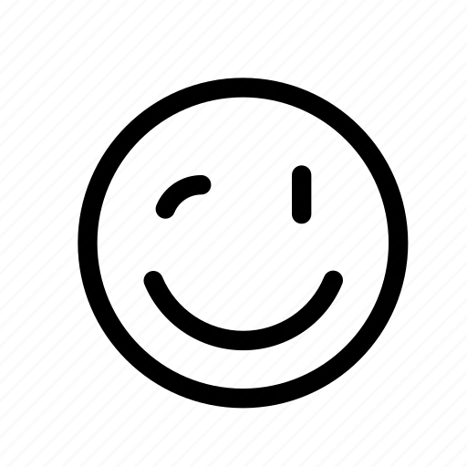 Emoji, emotion, face, reaction, smiley, sticker, winking icon - Download on Iconfinder