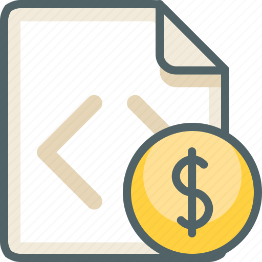 Code, dollar, file, cash, currency, finance, money icon - Download on Iconfinder