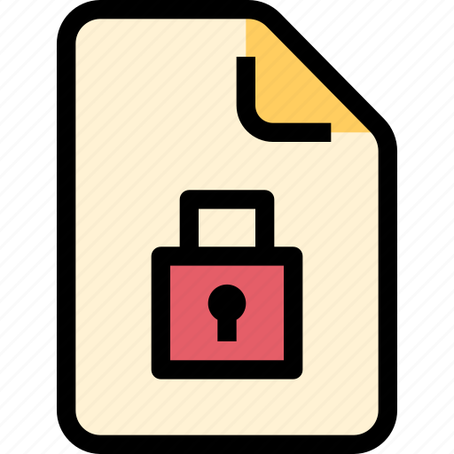 Document, flie, lock, protection, safe, security icon - Download on Iconfinder