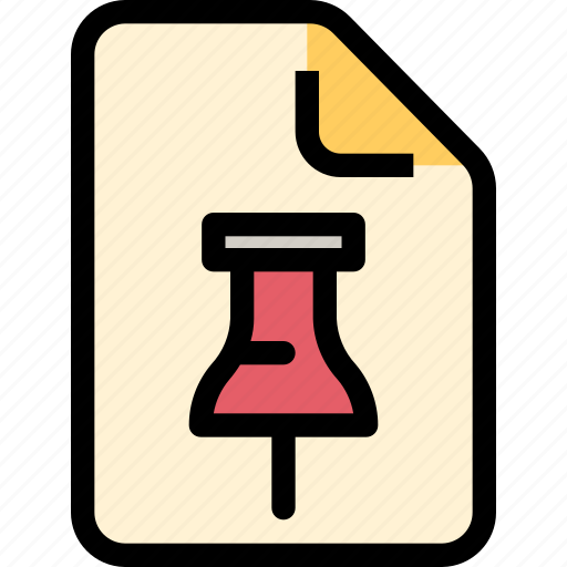Document, file, interesting, paper, pin icon - Download on Iconfinder
